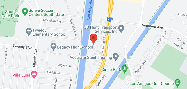 map of 10001 Frontage South Gate, CA 90280